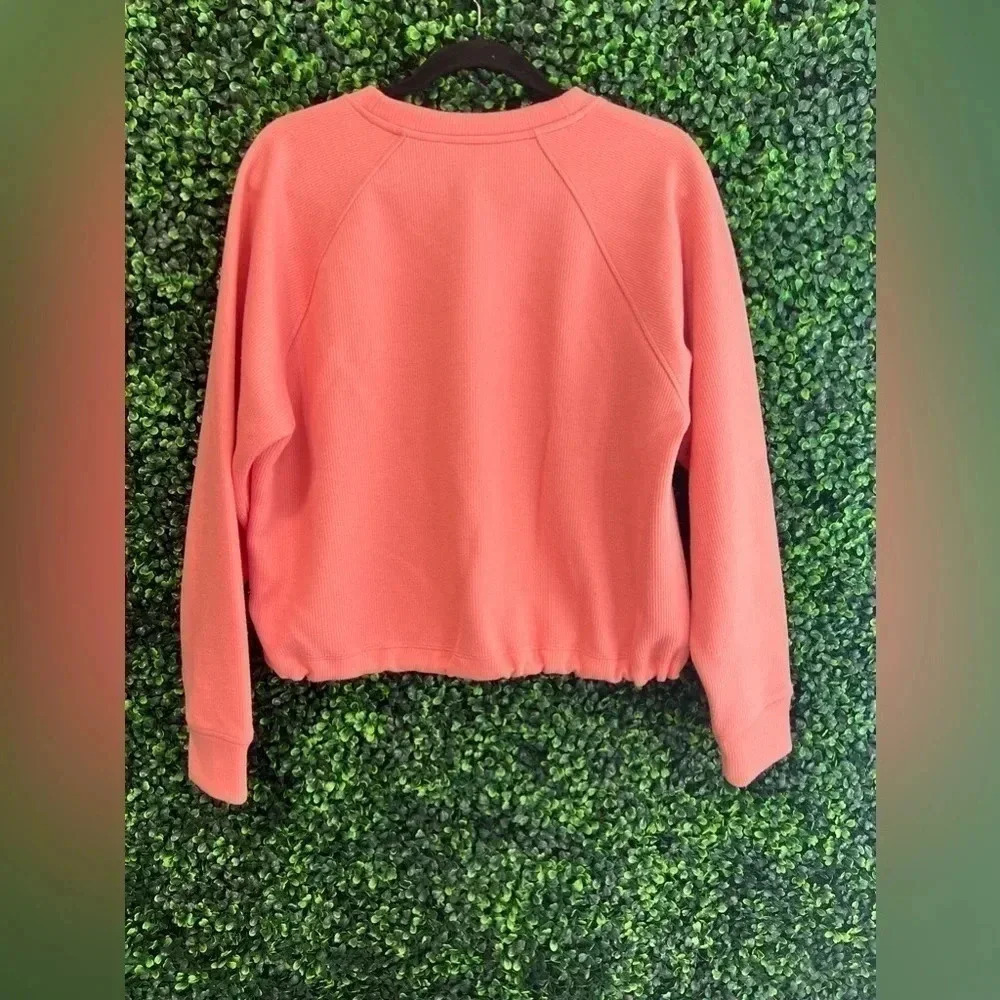 Dkny Embossed Logo Drawstring Cropped Sweatshirt … - image 7